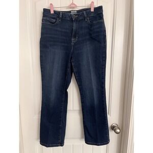 LL Bean Jeans Womens 12‎ Petite Dark Wash Classic Fit Stretch Inseam 30X27